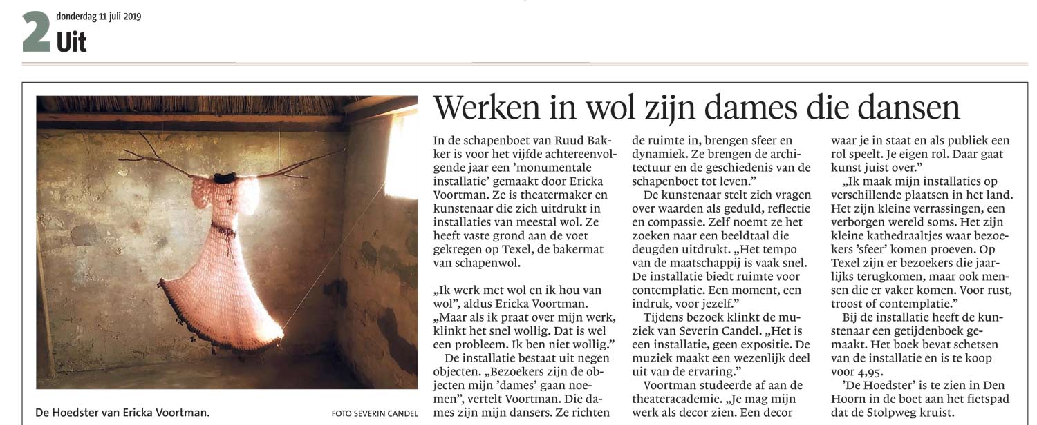 NHD-Hoedster kunst Boet van Ruud Texel