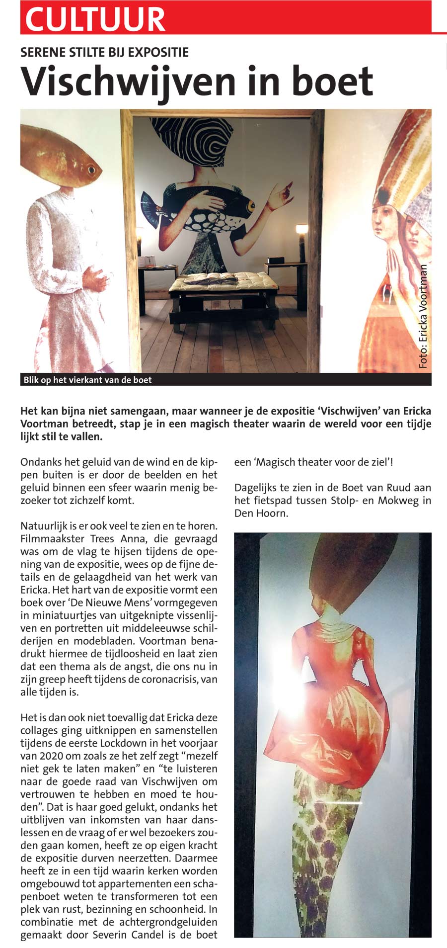 TEXELSE-COURANT VISCHWIJVEN kunst Texel