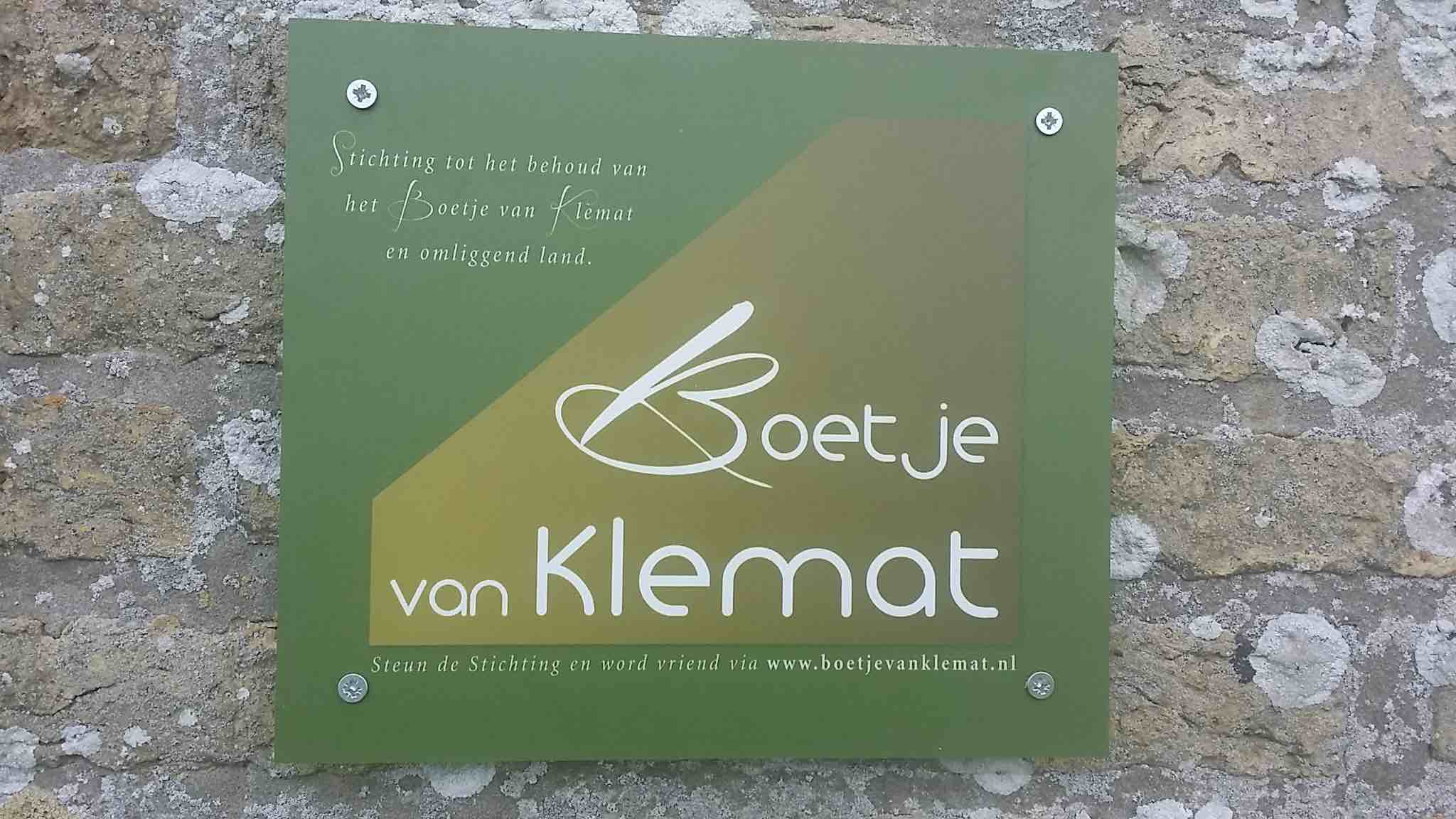 bordje Stichting Boetje van Klemat Texel